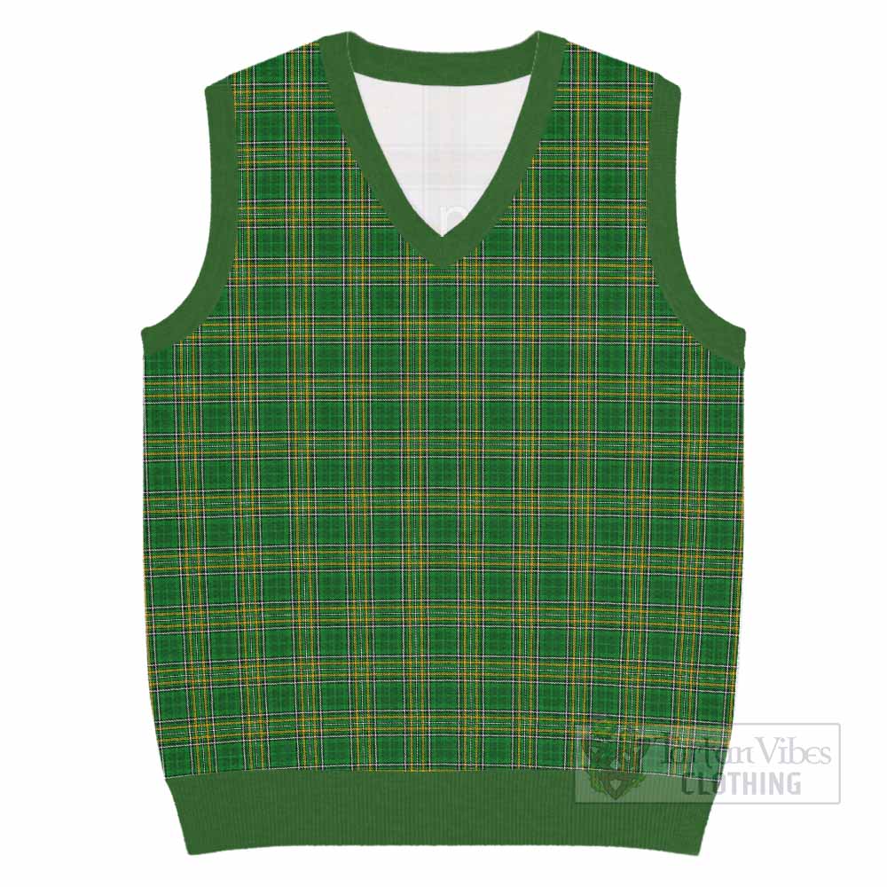 Ireland National Tartan Knitted V-Neck Vest - Tartan Vibes Clothing
