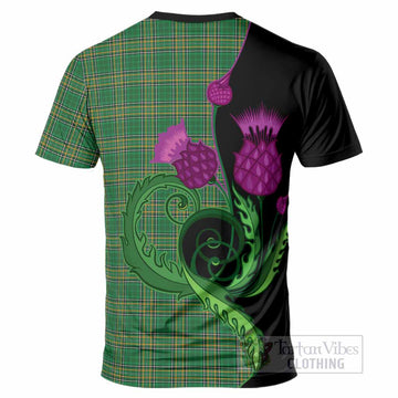 Ireland National Tartan T-Shirt Traditional Scottish Thistle