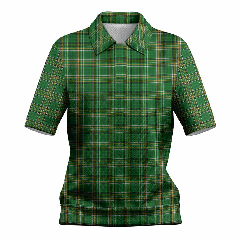 Ireland National Tartan Women’s Polo Sweater Top