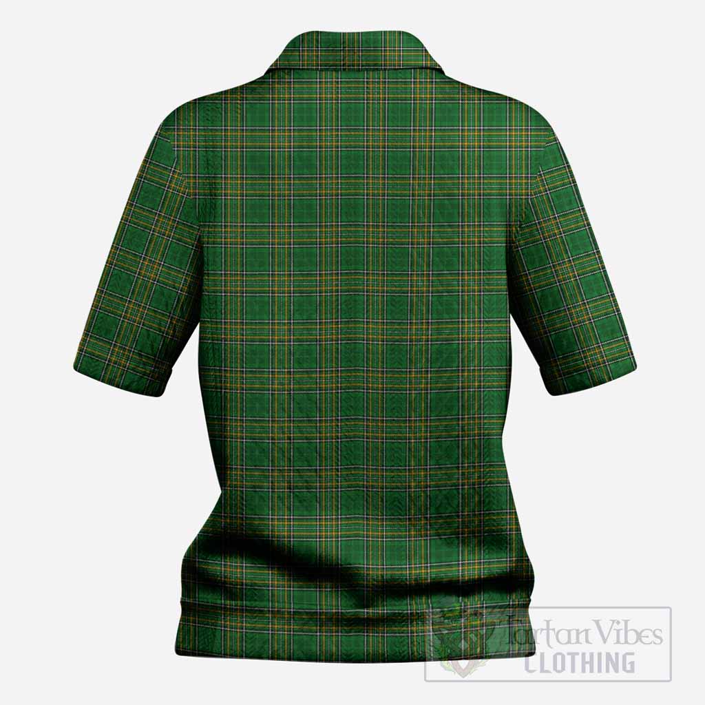 Ireland National Tartan Women’s Polo Sweater Top