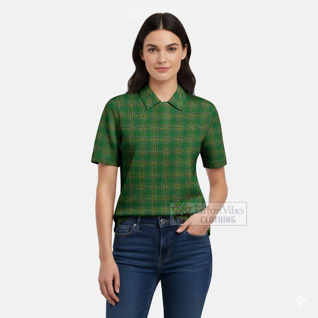 Ireland National Tartan Women’s Polo Sweater Top
