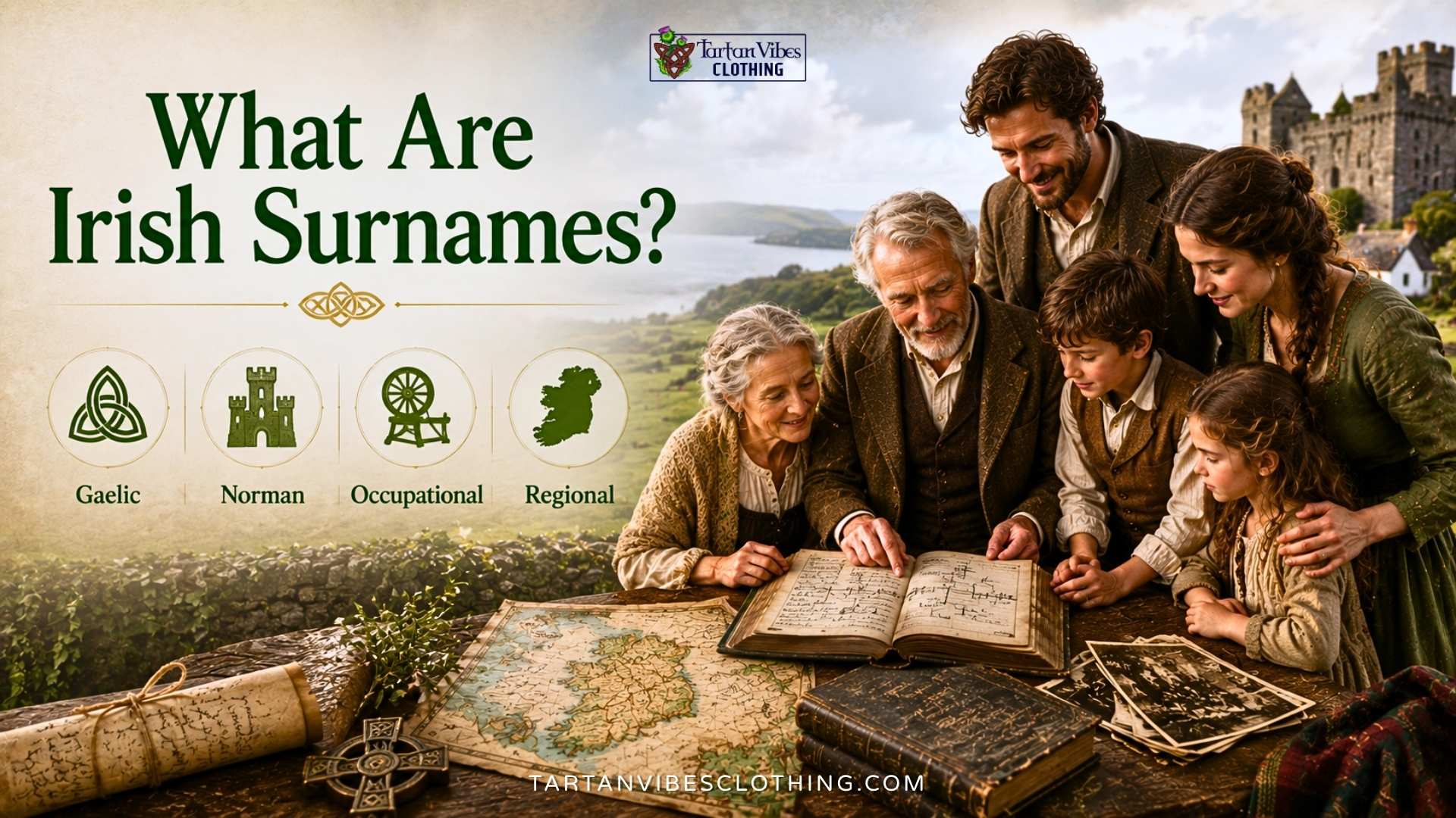 Irish surnames explained through Gaelic, Norman, occupational, and regional naming traditions