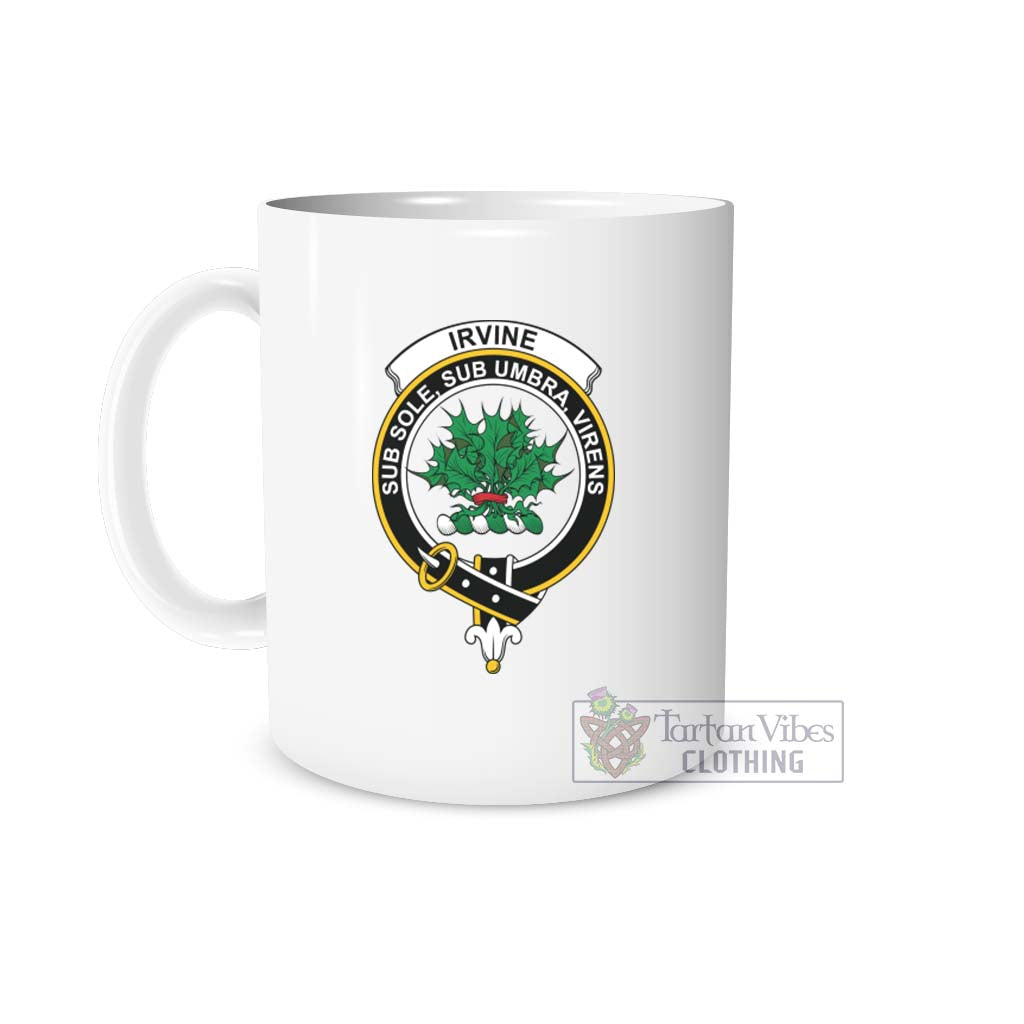 Irvine Family Crest Ceramic Mug One Size 11oz size - 2D-tartanvibesclothing