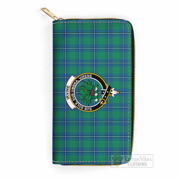 Tartan Vibes Clothing Irvine Tartan Women's Leather Wallet with Family Crest
