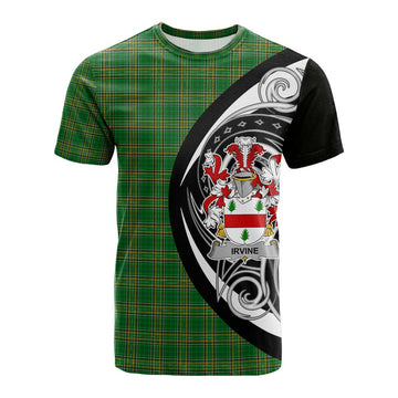 Irvine Irish Clan Cotton T-shirt Celtic Circle Style