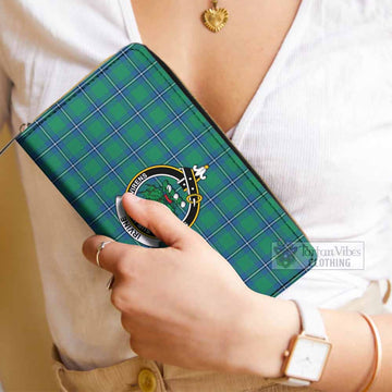 Tartan Vibes Clothing Irvine Tartan Women's Leather Wallet with Family Crest