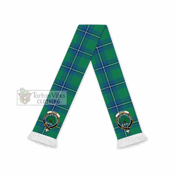 Tartan Vibes Clothing Irvine Tartan Ruffneck Scarf with Family Crest