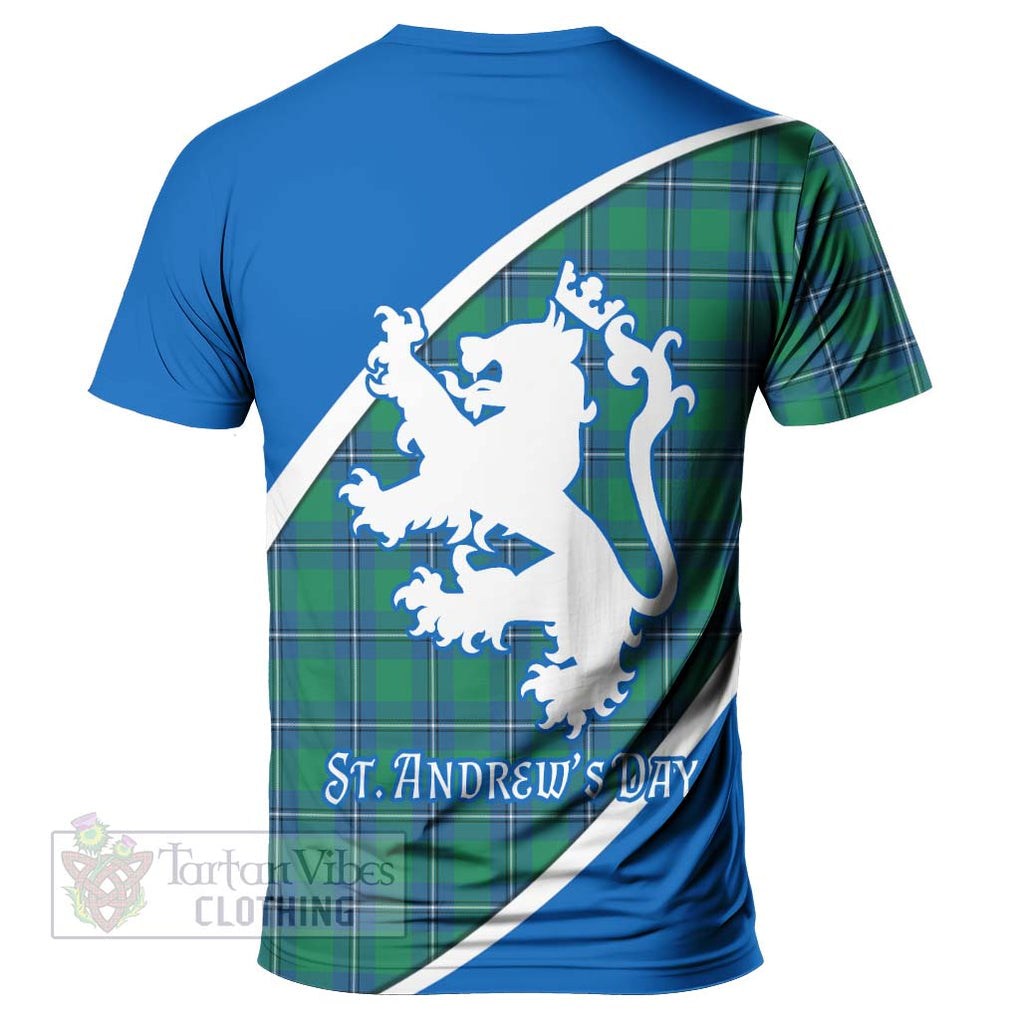 Tartan Vibes Clothing Irvine Family Crest Tartan T-Shirt Celebrate Saint Andrew's Day in Style
