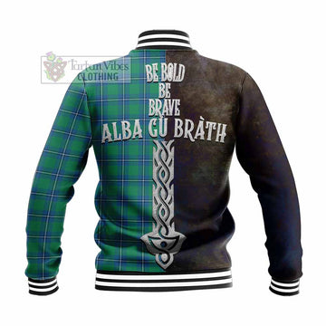 Irvine Tartan Family Crest Baseball Jacket Alba Gu Brath Be Brave Lion Ancient Style