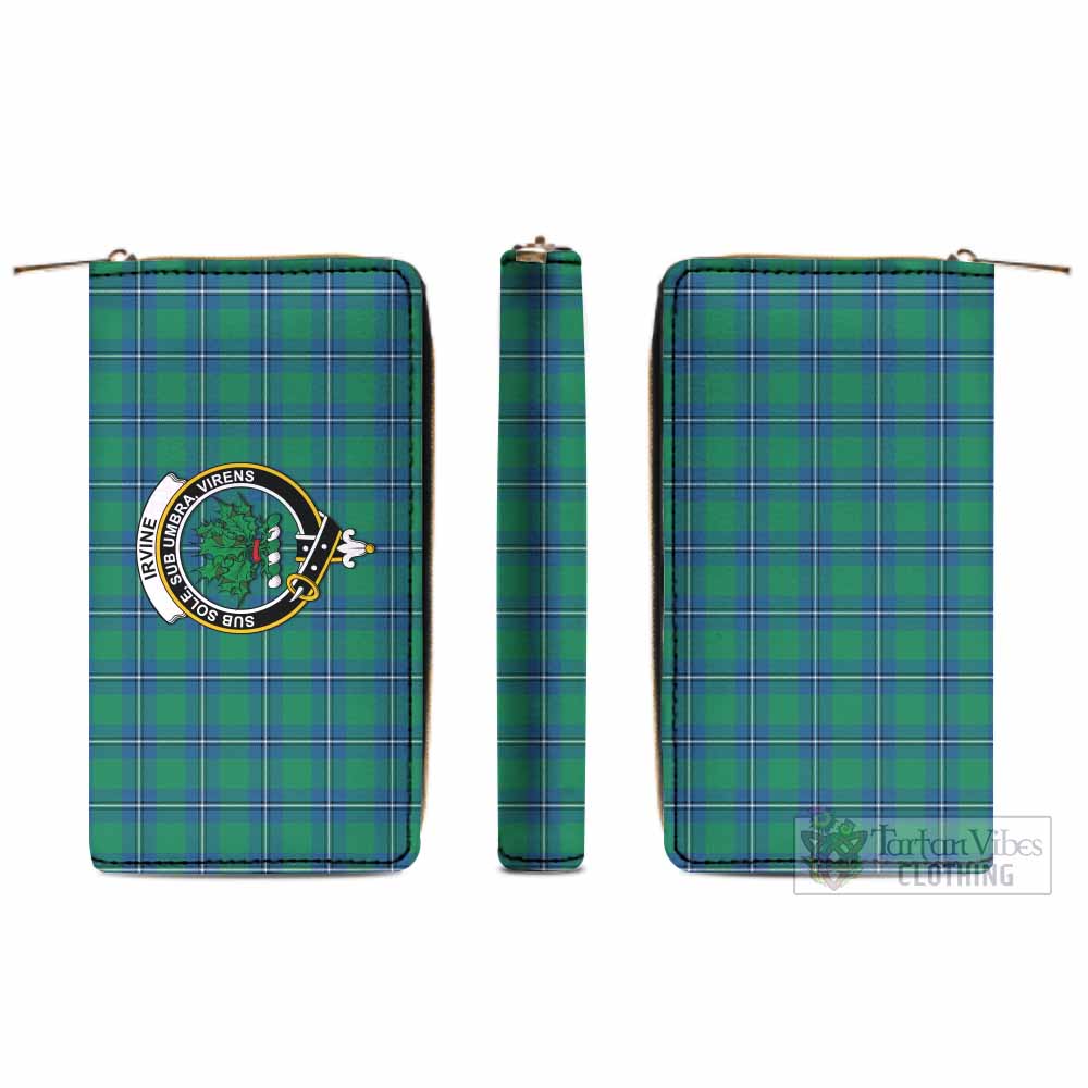 Tartan Vibes Clothing Irvine Tartan Women's Leather Wallet with Family Crest