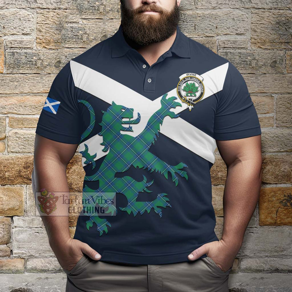 Tartan Vibes Clothing Irvine Tartan Lion Rampant Polo Shirt – Proudly Display Your Heritage with Alba Gu Brath and Clan Name