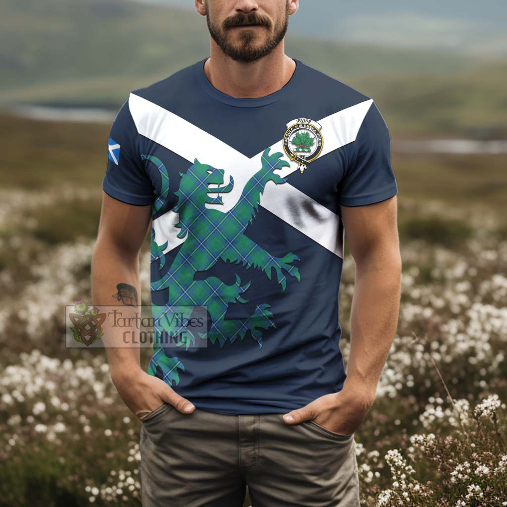 Tartan Vibes Clothing Irvine Tartan Lion Rampant T-Shirt – Proudly Display Your Heritage with Alba Gu Brath and Clan Name