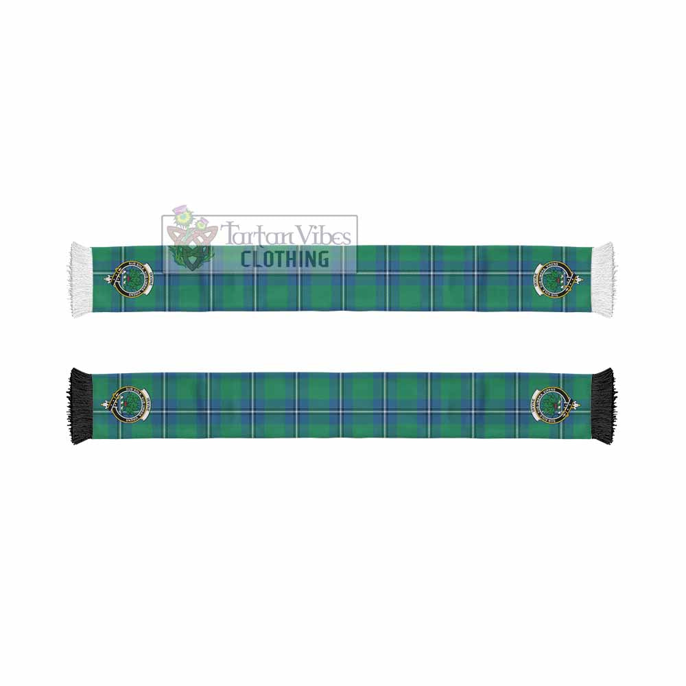 Tartan Vibes Clothing Irvine Tartan Ruffneck Scarf with Family Crest