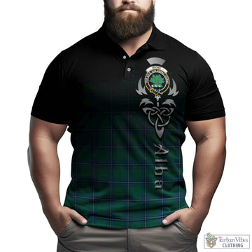 Irvine Ancient Tartan Polo Shirt Featuring Alba Gu Brath Family Crest Celtic Inspired