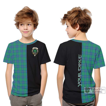Irvine Tartan Kid T-Shirt with Family Crest and Half Of Me Style Youth XL Size14 - Tartanvibesclothing Shop