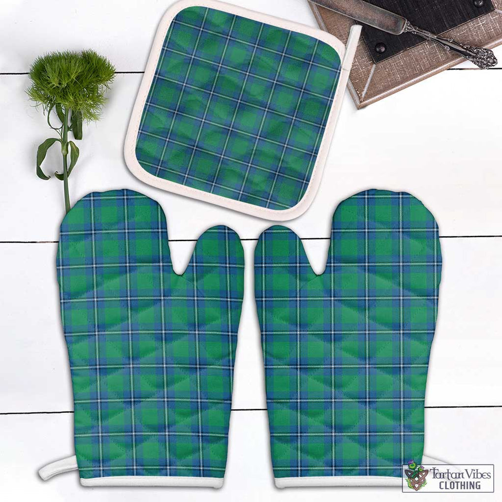 Irvine Tartan Combo Oven Mitt & Pot-Holder Combo 1 Oven Mitt & 1 Pot-Holder White - Tartan Vibes Clothing