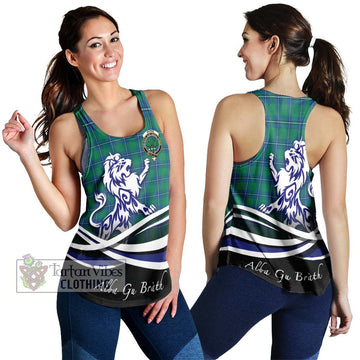Irvine Tartan Women's Racerback Tanks with Alba Gu Brath Regal Lion Emblem 4XL - Tartanvibesclothing Shop