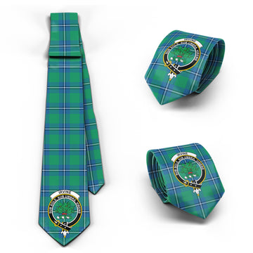 Irvine Ancient Tartan Classic Necktie with Family Crest