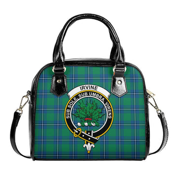 Irvine Ancient Tartan Shoulder Handbags with Family Crest