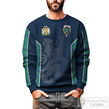 Irvine Ancient Tartan Sweater with Family Crest and Lion Rampant Vibes Sport Style