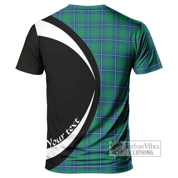 Irvine Tartan T-Shirt with Family Crest Circle Style