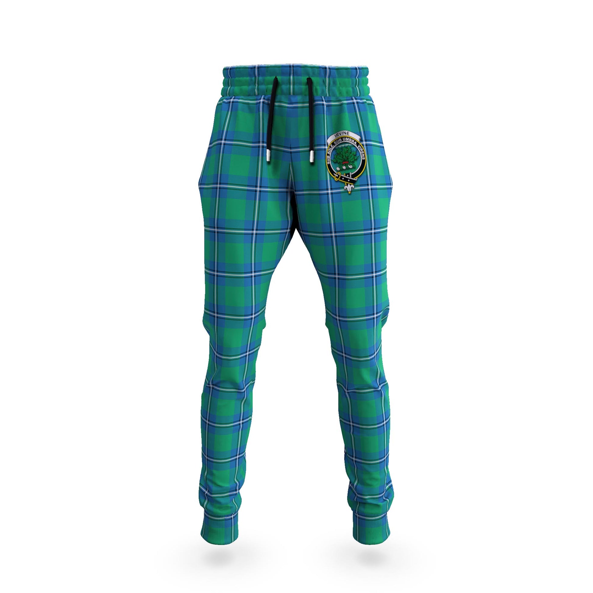 Irvine Ancient Tartan Joggers Pants with Family Crest - Tartanvibesclothing