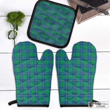 Irvine Tartan Combo Oven Mitt & Pot-Holder Combo 1 Oven Mitt & 1 Pot-Holder Black - Tartan Vibes Clothing