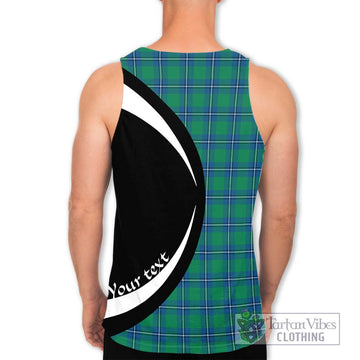 Irvine Tartan Men's Tank Top with Family Crest Circle Style - Tartan Vibes Clothing