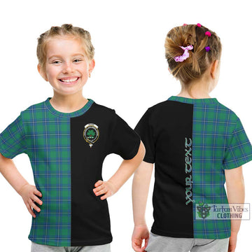 Irvine Tartan Kid T-Shirt with Family Crest and Half Of Me Style - Tartanvibesclothing Shop