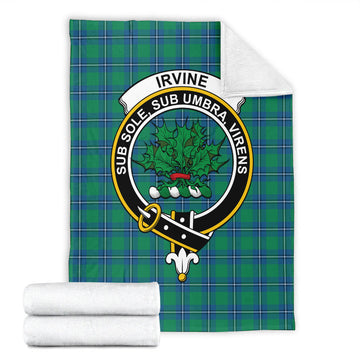 Irvine Ancient Tartan Blanket with Family Crest
