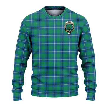 Irvine Ancient Tartan Knitted Sweater with Family Crest - Tartanvibesclothing
