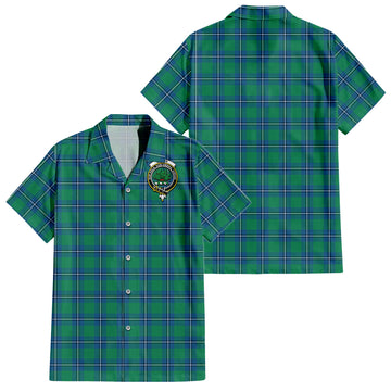 Irvine Tartan Hawaiian Shirt with Family Crest