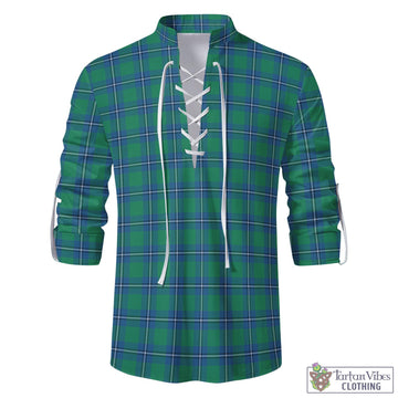 Irvine Ancient Tartan Men's Scottish Traditional Jacobite Ghillie Kilt Shirt