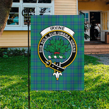 Irvine Tartan Garden Flag with Family Crest