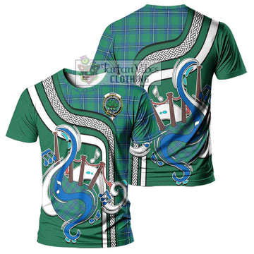 Irvine Tartan T-Shirt with Epic Bagpipe Style