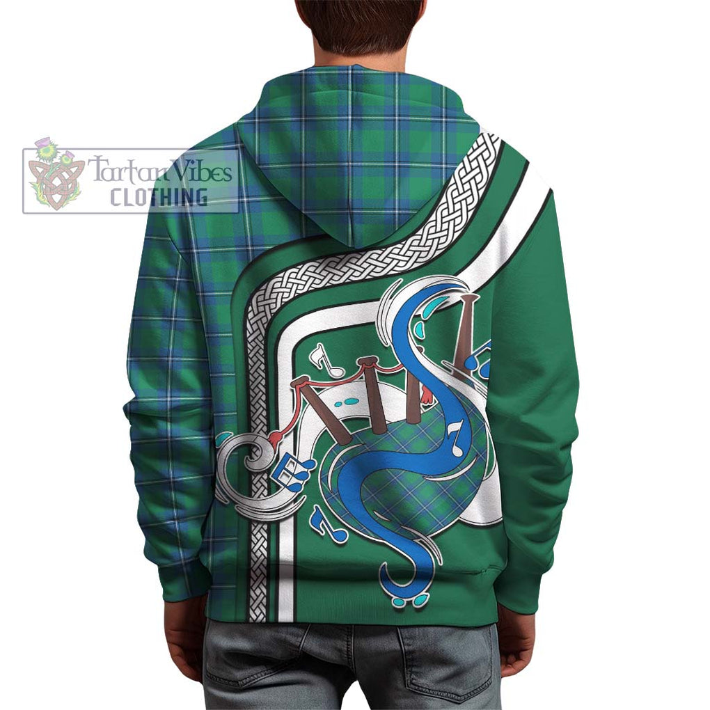 Irvine Tartan Hoodie with Epic Bagpipe Style - Tartanvibesclothing Shop