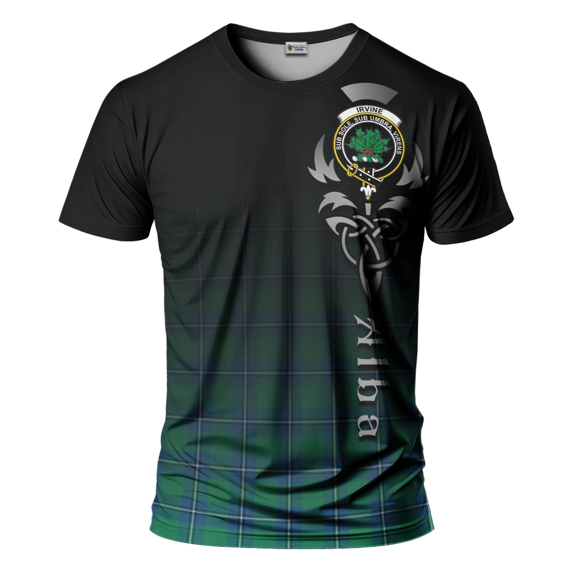 Tartan Vibes Clothing Irvine Ancient Tartan T-Shirt Featuring Alba Gu Brath Family Crest Celtic Inspired