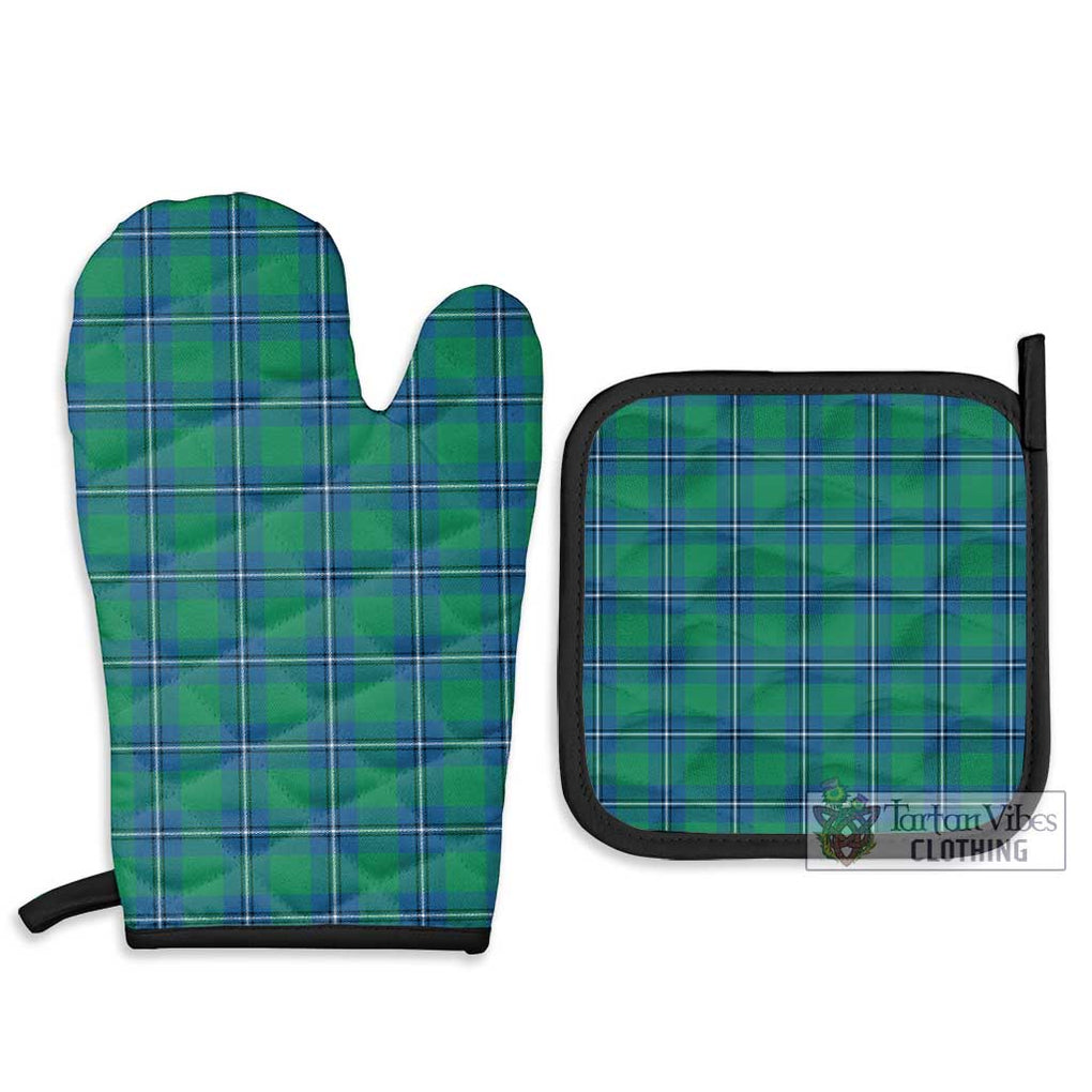 Irvine Tartan Combo Oven Mitt & Pot-Holder Combo 1 Oven Mitt & 2 Pot-Holder Black - Tartan Vibes Clothing