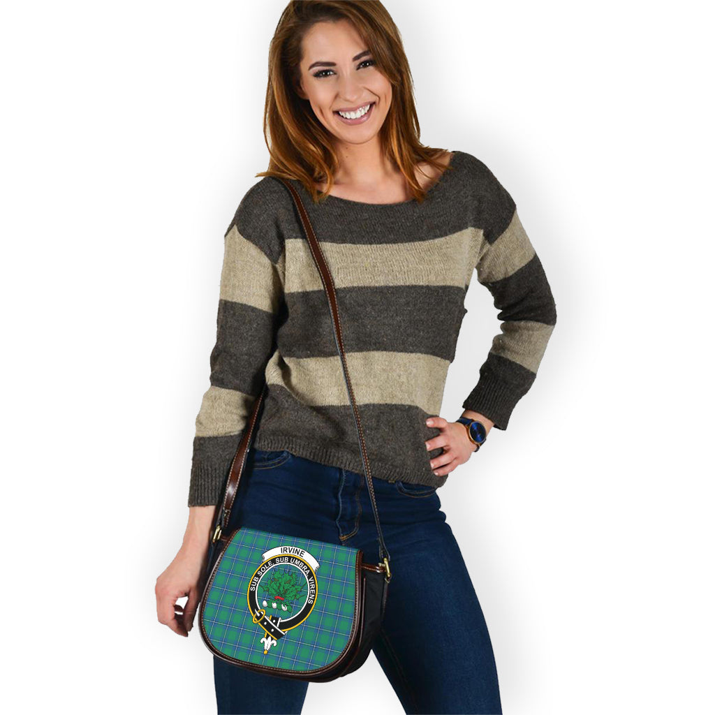 Irvine Tartan Saddle Bag with Family Crest - Tartan Vibes Clothing