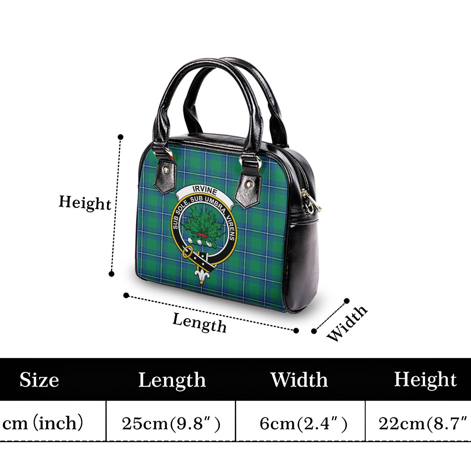 Irvine Ancient Tartan Shoulder Handbags with Family Crest - Tartanvibesclothing