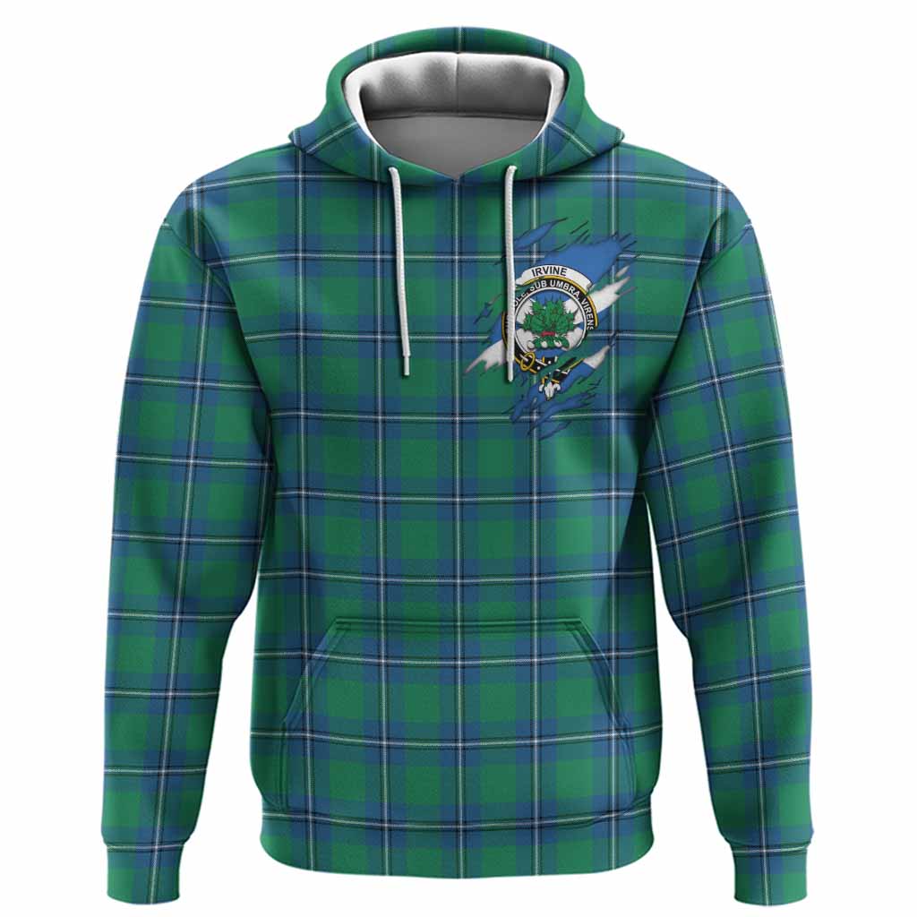 Irvine Clan Crest In Me Tartan Hoodie Scotland Flag Style