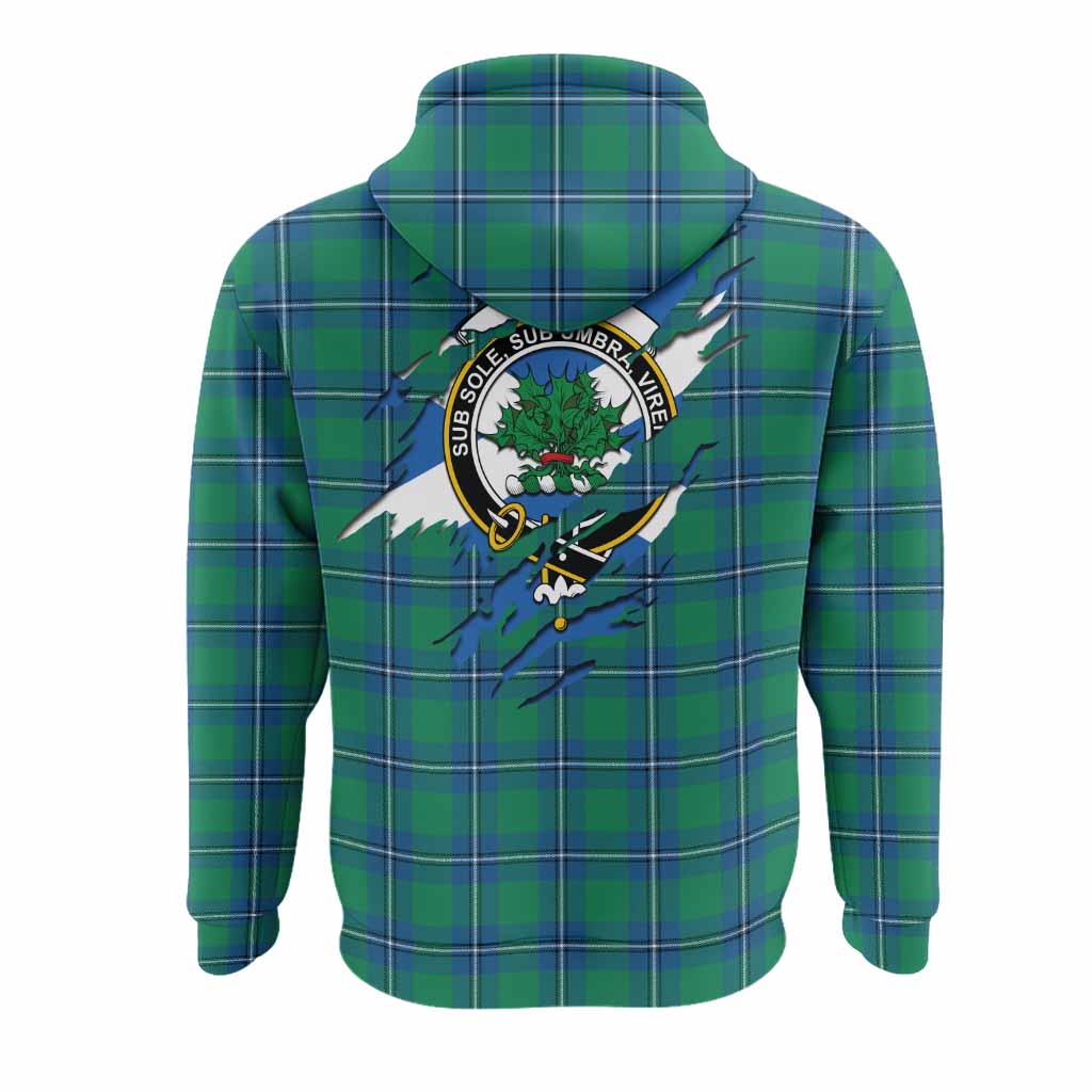 Irvine Clan Crest In Me Tartan Hoodie Scotland Flag Style