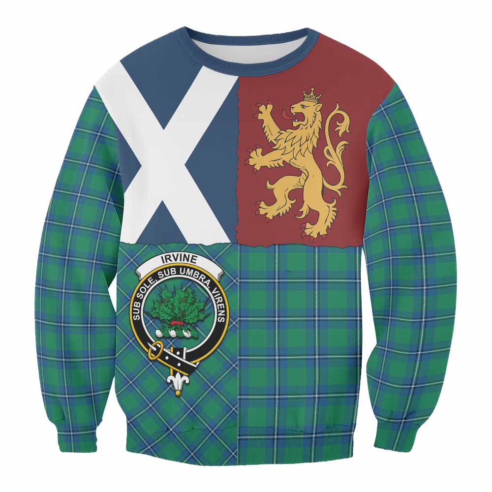Irvine Crest Tartan Sweatshirt with Lion Rampant Saltire Style