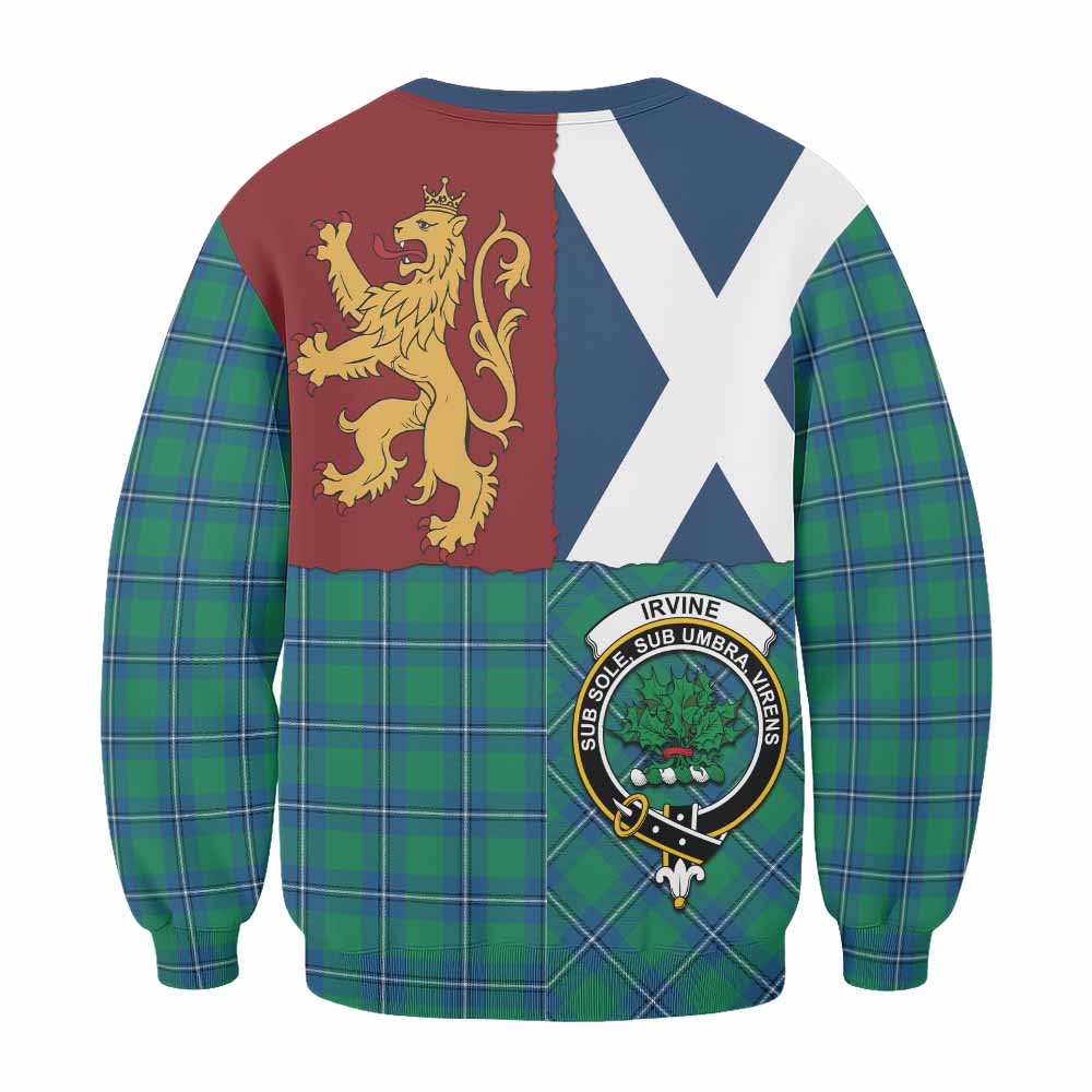 Irvine Crest Tartan Sweatshirt with Lion Rampant Saltire Style