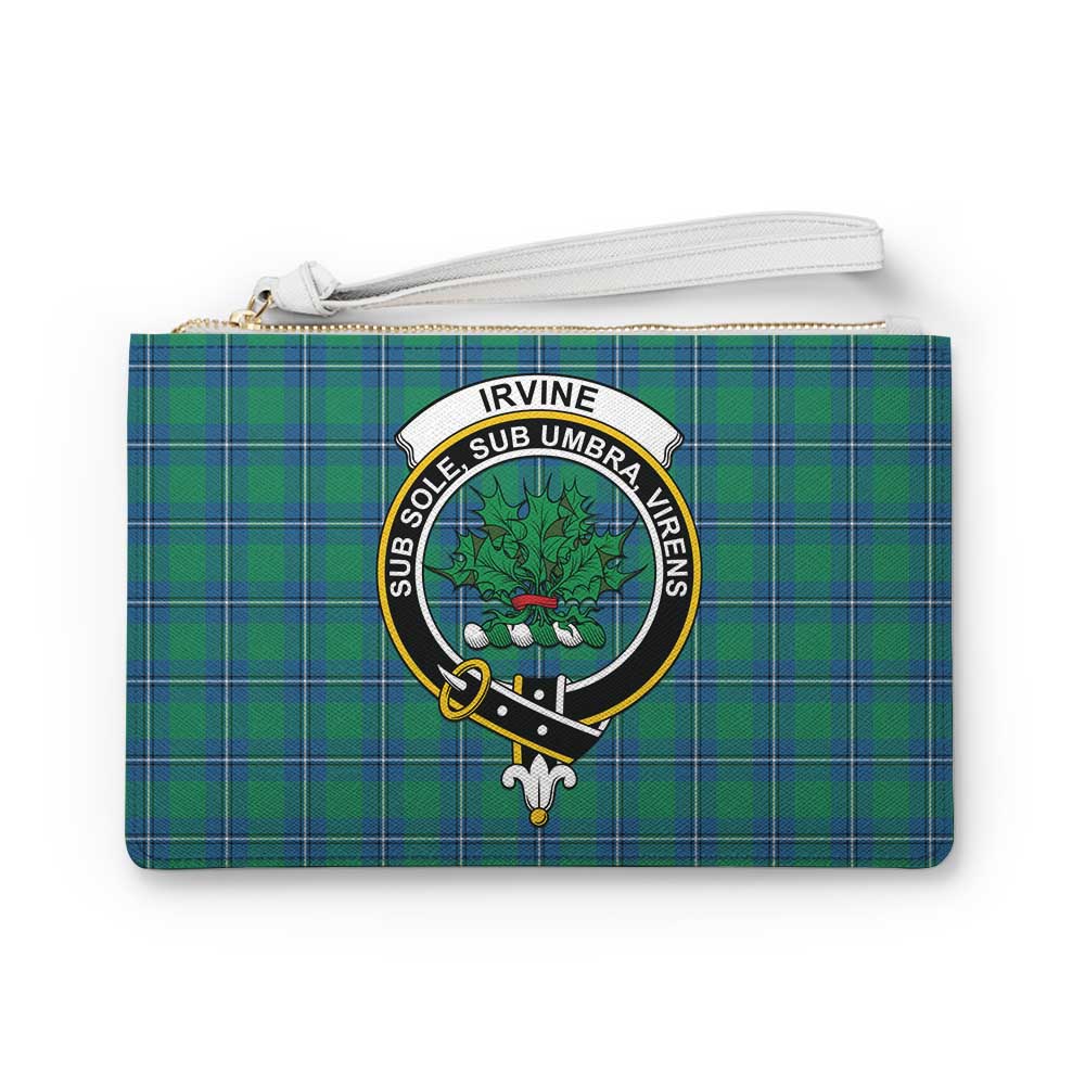 Tartan Vibes Clothing Irvine Family Crest Tartan Clutch Bag
