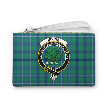 Irvine Family Crest Tartan Clutch Bag