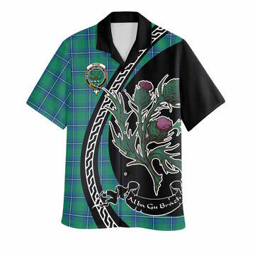Irvine Family Crest Tartan Hawaiian Shirt Alba Thistle Inspired - Tartan Vibes Clothing