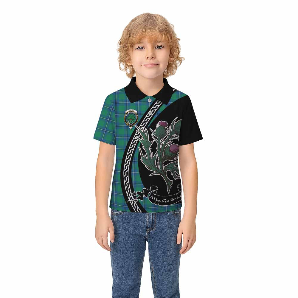 Irvine Family Crest Tartan Kid Polo Shirt Alba Thistle Inspired - Tartan Vibes Clothing