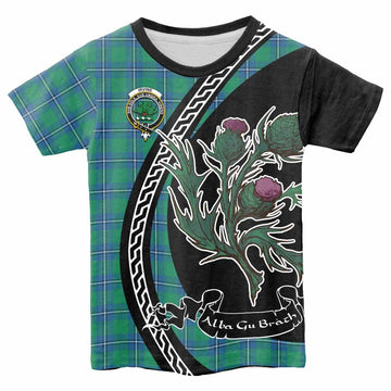 Irvine Family Crest Tartan Kid T-shirt Alba Thistle Inspired - Tartan Vibes Clothing