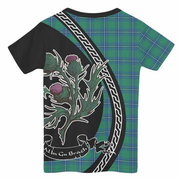 Irvine Family Crest Tartan Kid T-shirt Alba Thistle Inspired - Tartan Vibes Clothing